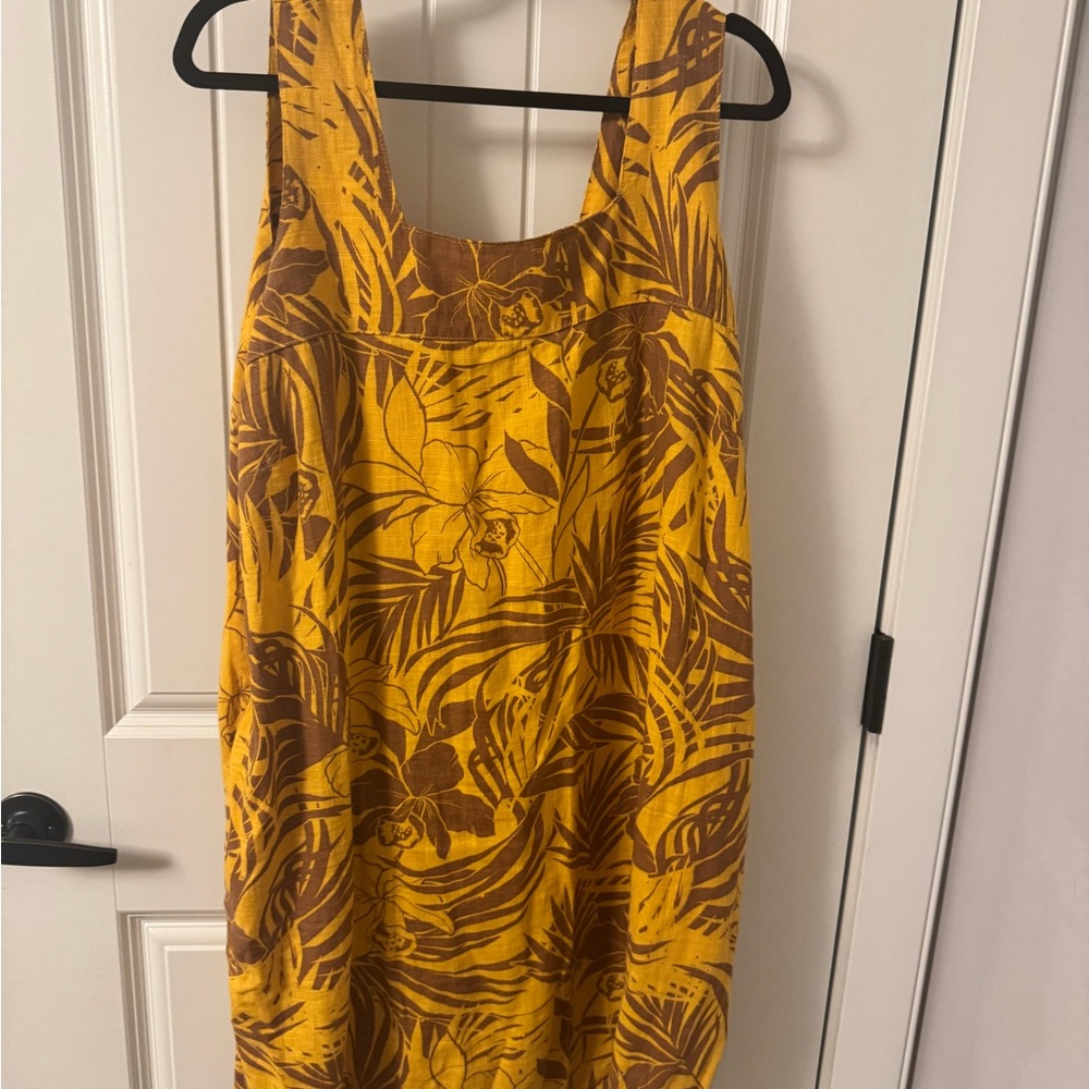 Next Yellow and Brown Floral Dress